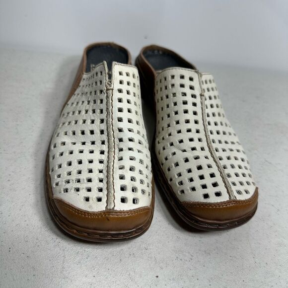 Rieker Women Shoe Doris Size 6,5-7 EUR 37 Slip On Leather Clogs  Worn Once - Picture 3 of 7